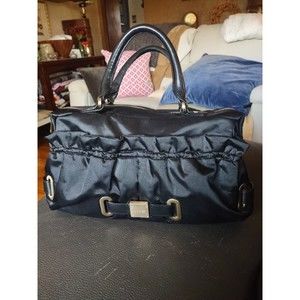 Botkier Stevie Convertible Satchel Handbag in Satin black